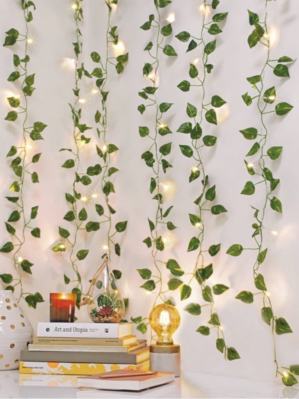 Green Leaf Vine String Lights - Decorative Home Lighting